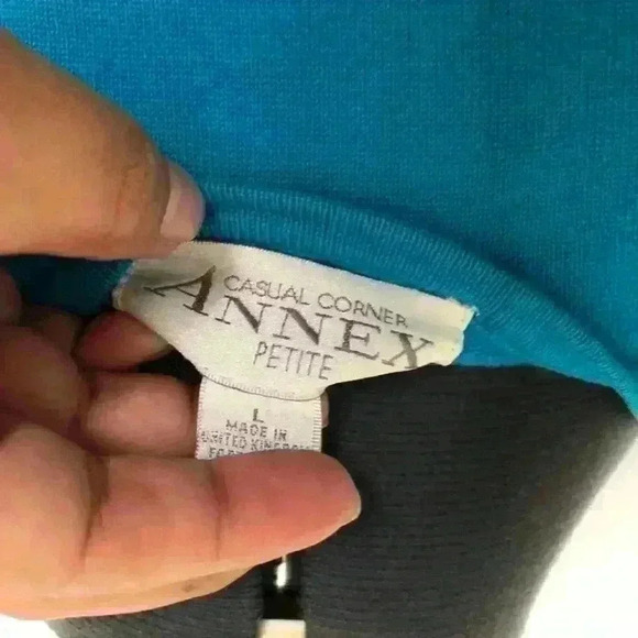 Annex fitted v-neck bluse cotton women large petite - Picture 4 of 4